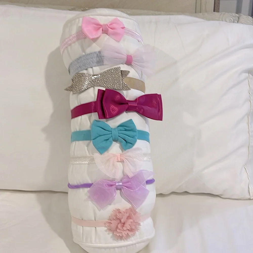 SET OF 8 BABY TO TODDLER BOW +1 FLOWER HEADBANDS SOME ARE GYMBOREE